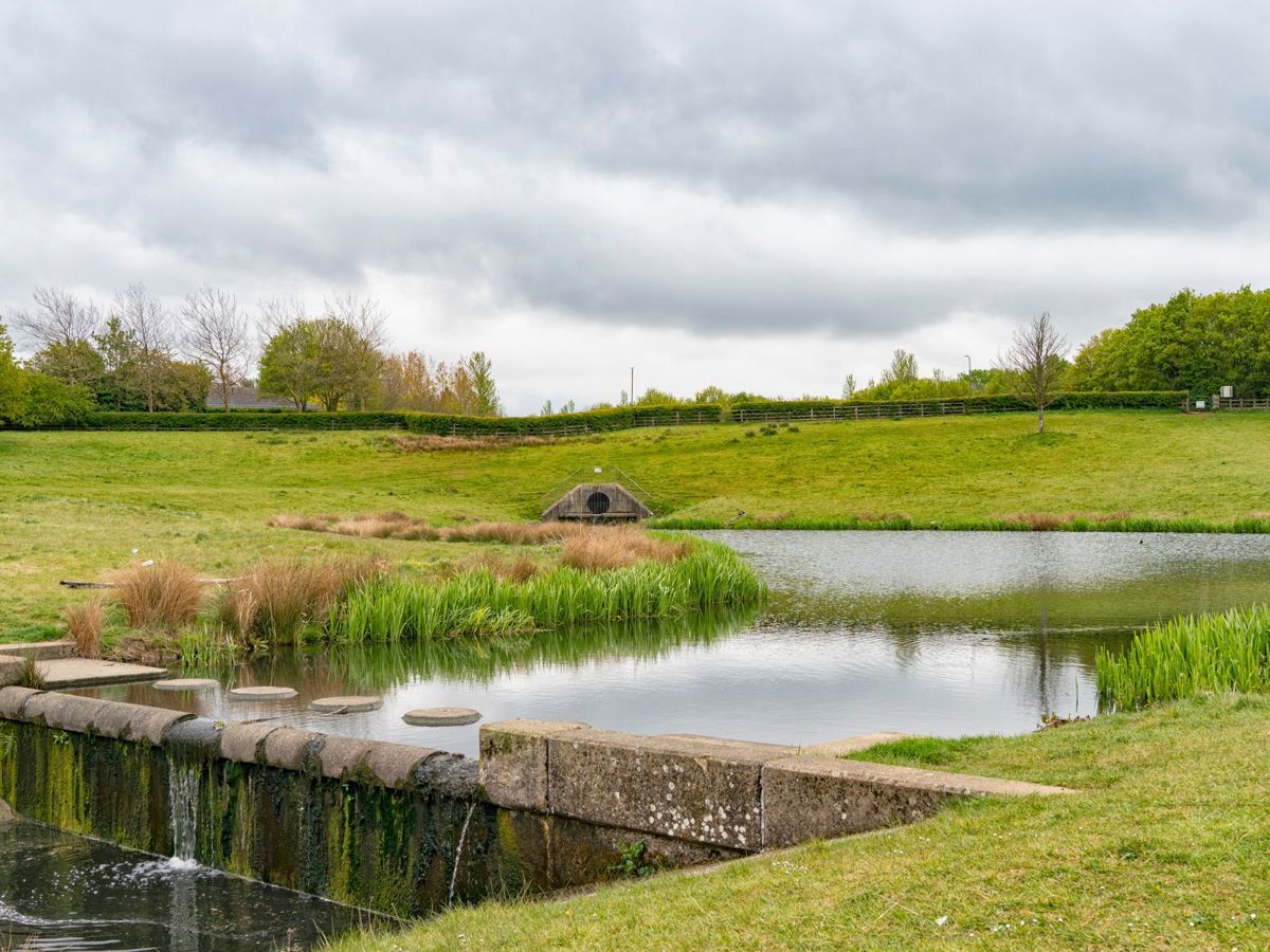 Water running through the Wolverton Balancing Lakes