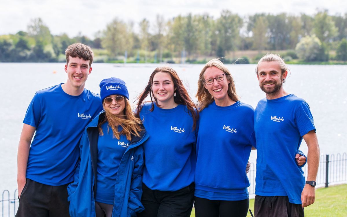 Team of Willen Lake staff in blue uniform